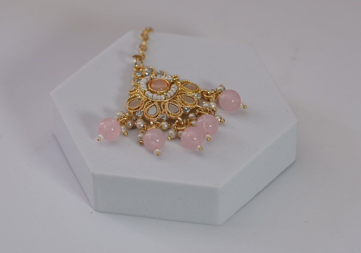 Gold & Pink Choker Set