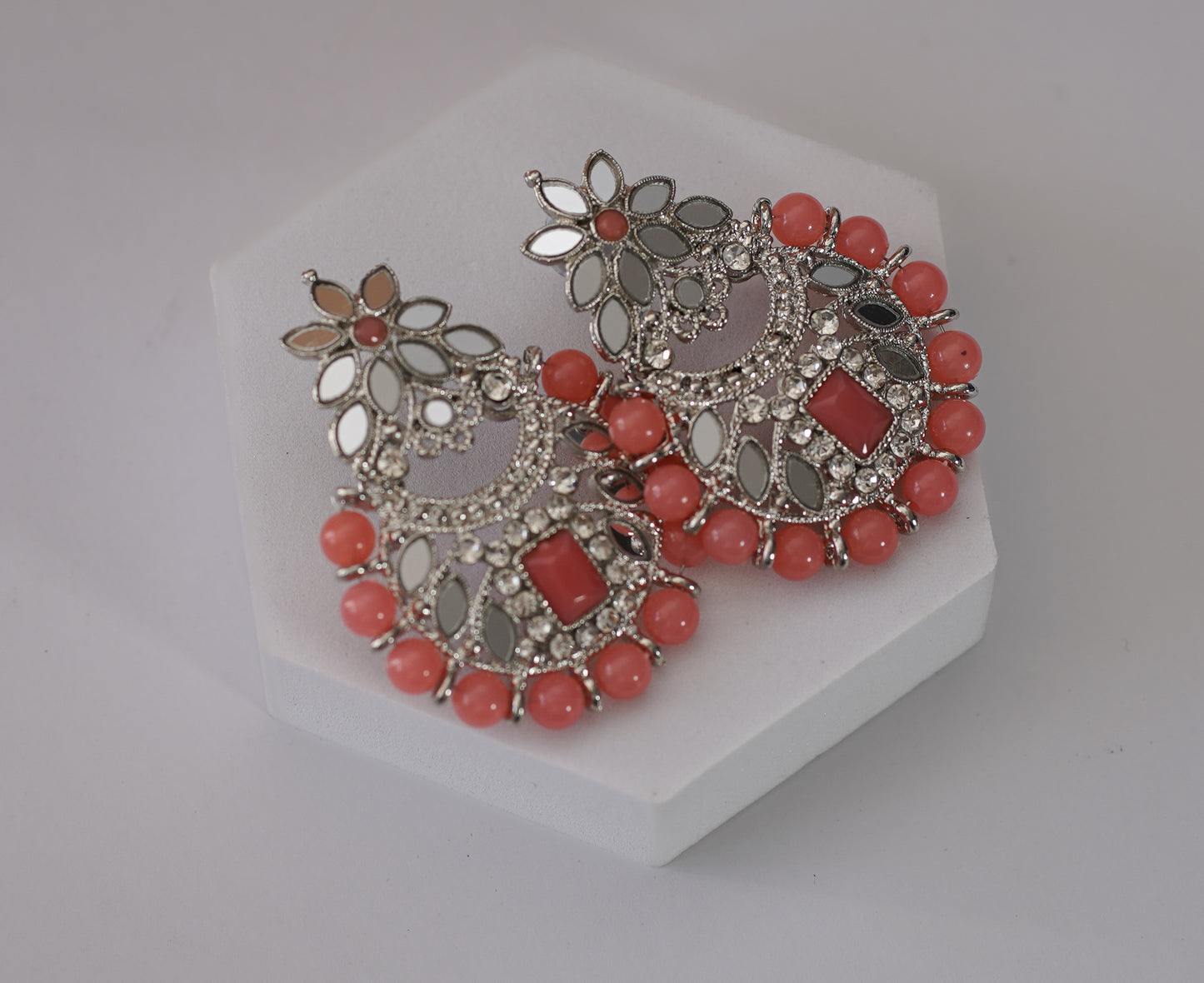 Silver & Pink Choker Set