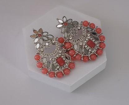 Silver & Pink Choker Set