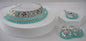 Silver Glass & Blue Choker Set