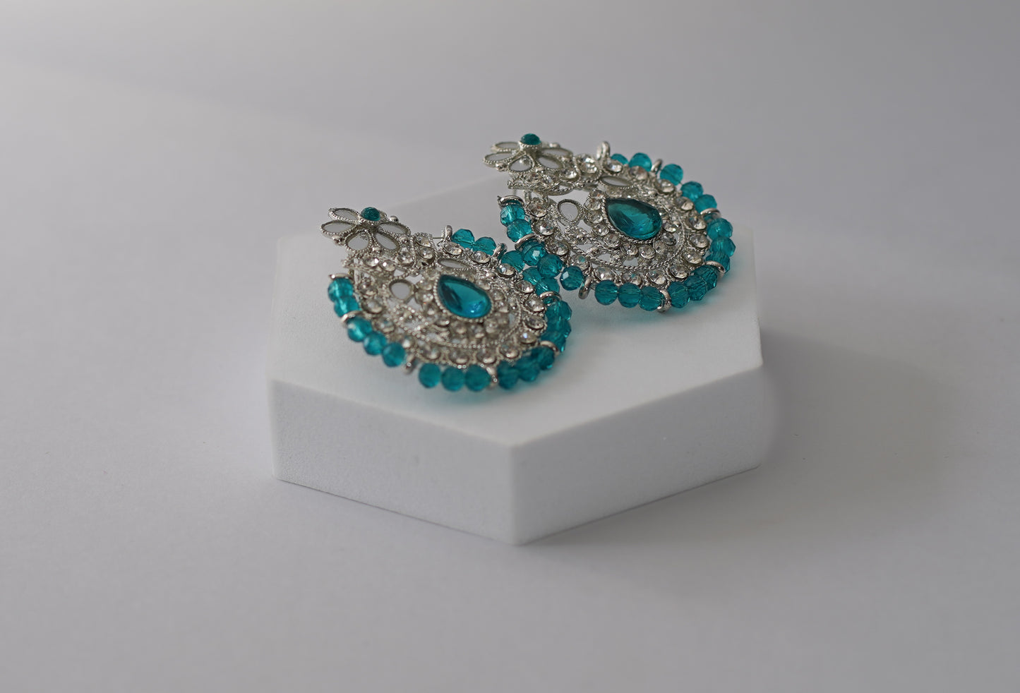Silver & Blue Choker Set