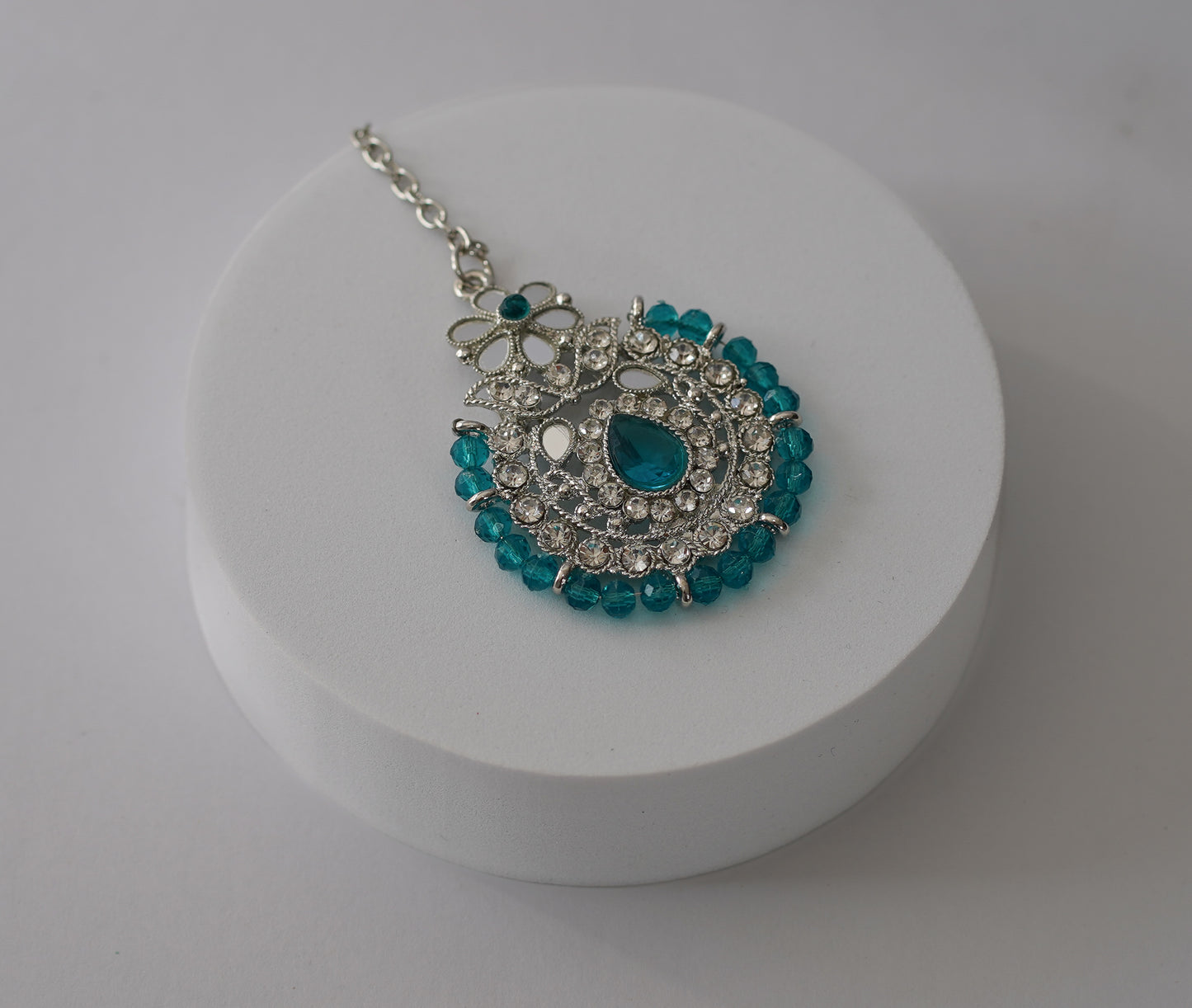 Silver & Blue Choker Set