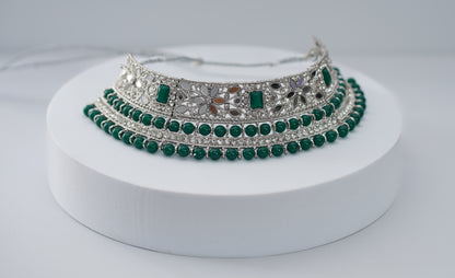 Silver & Dark Choker Set