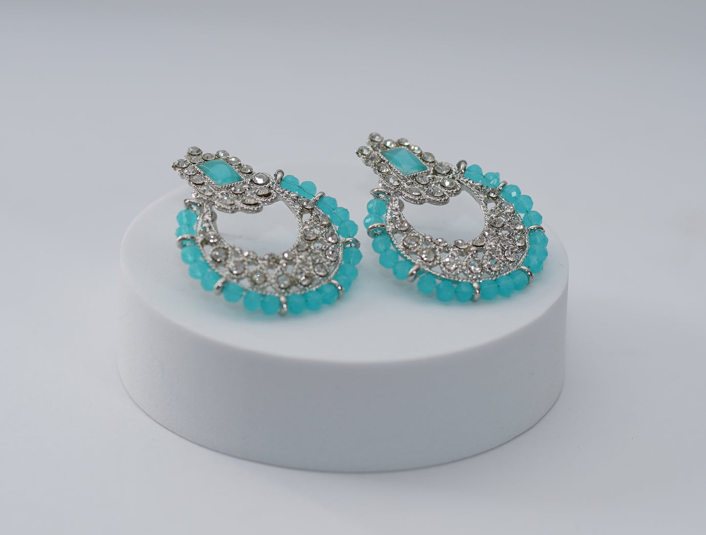 Silver & Blue Choker Set