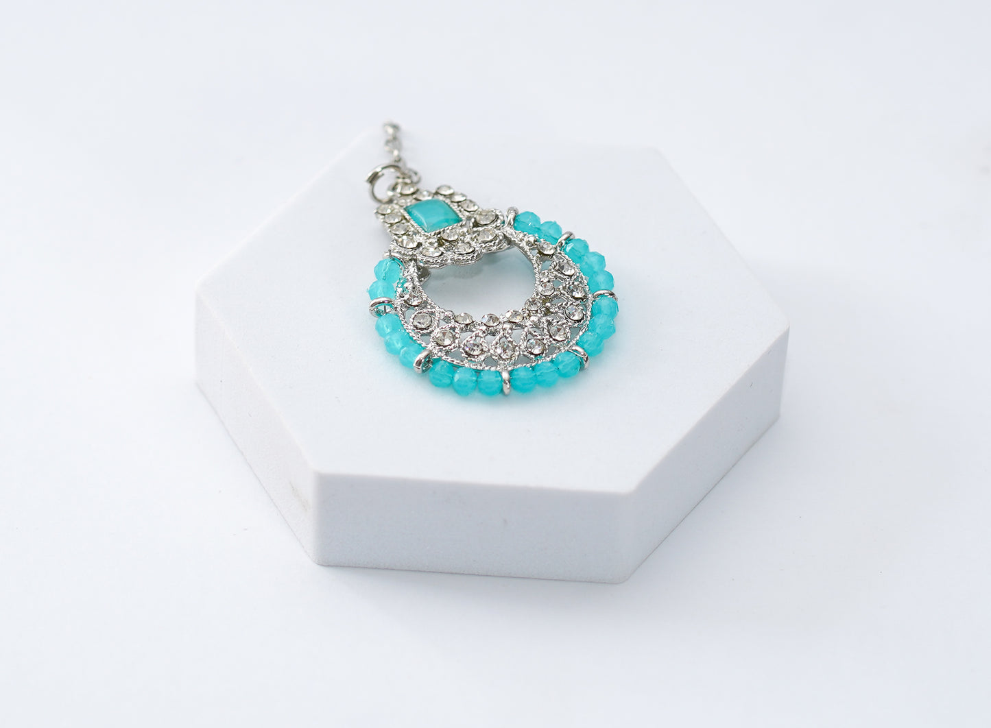 Silver & Blue Choker Set