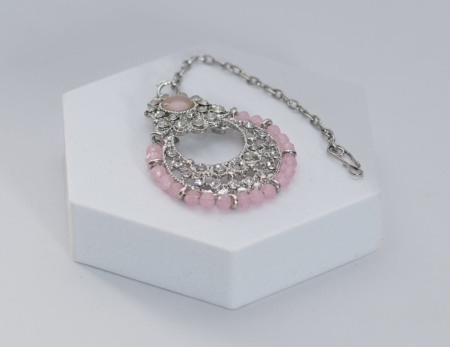 Silver & Rose Choker Set