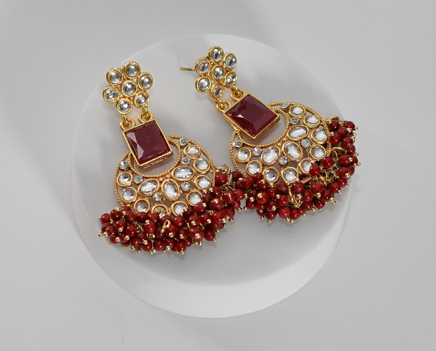 Gold & Wine Choker Set
