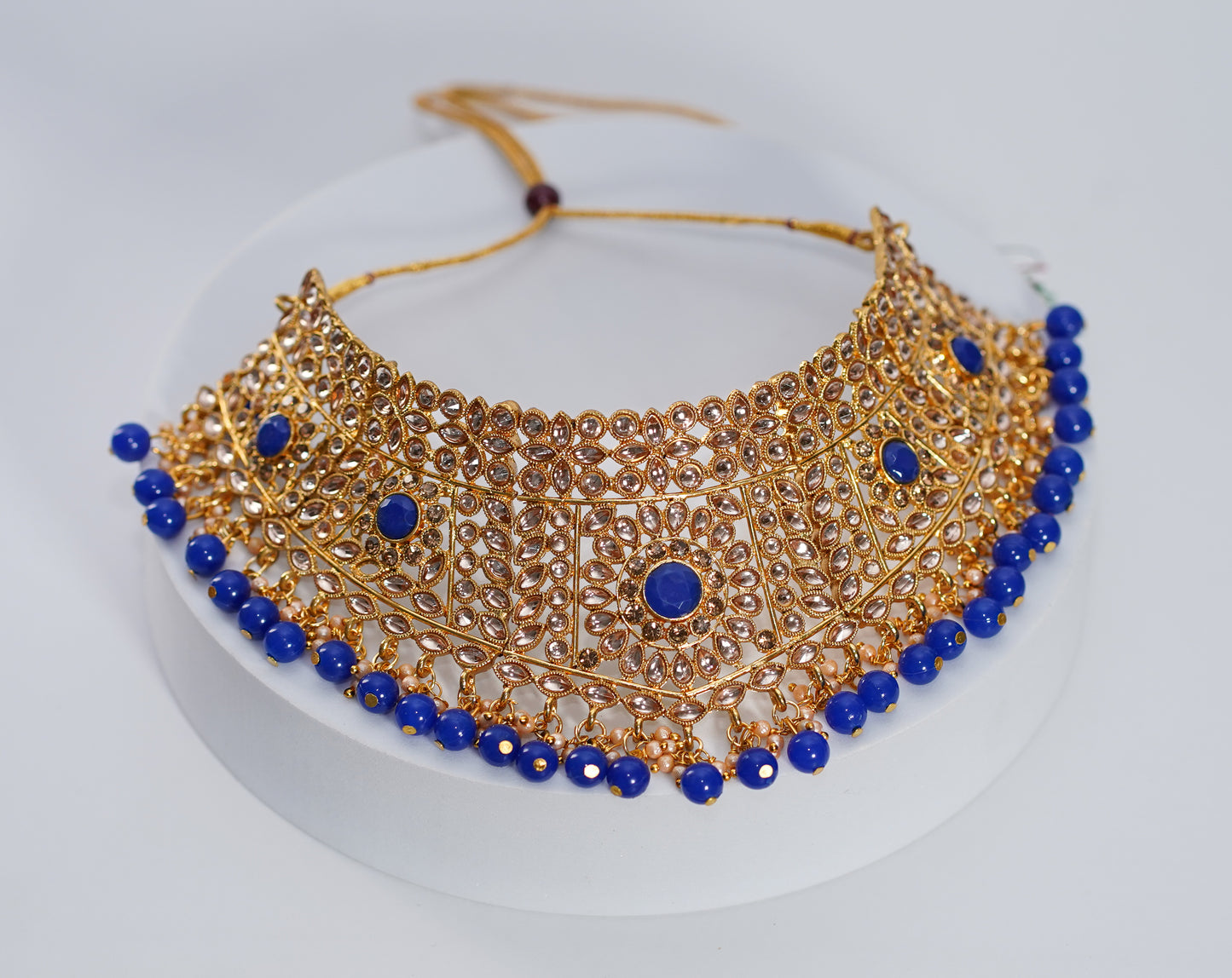 Gold & Midnight Blue Choker Set