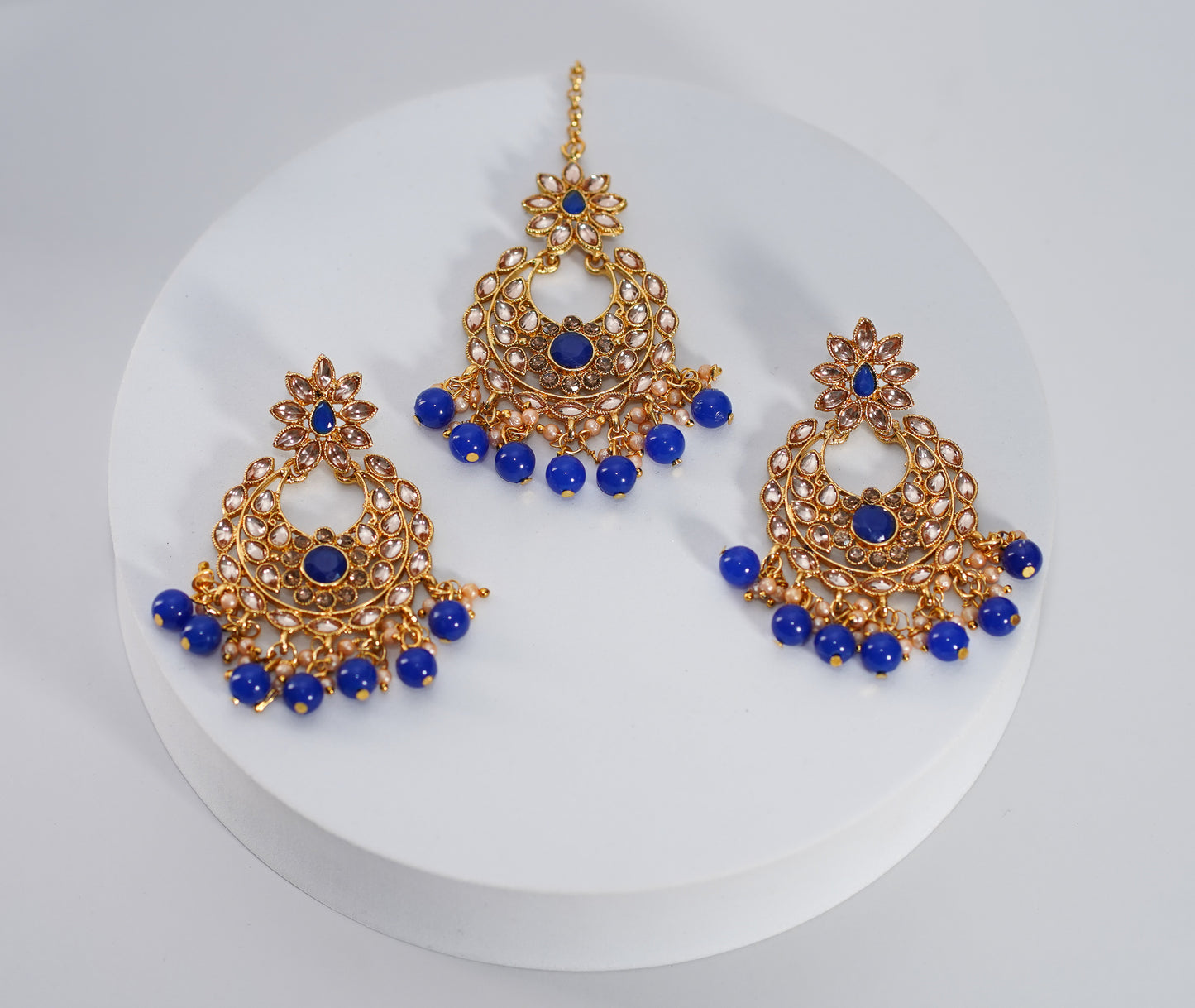 Gold & Midnight Blue Choker Set