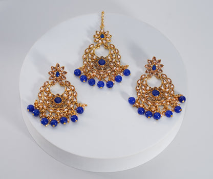 Gold & Midnight Blue Choker Set