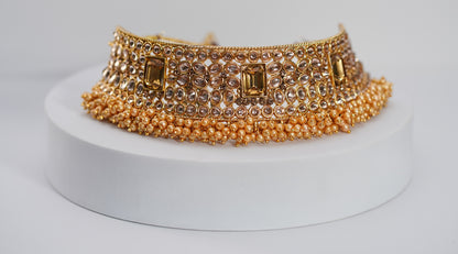 Gold & Persian Orange Choker Set