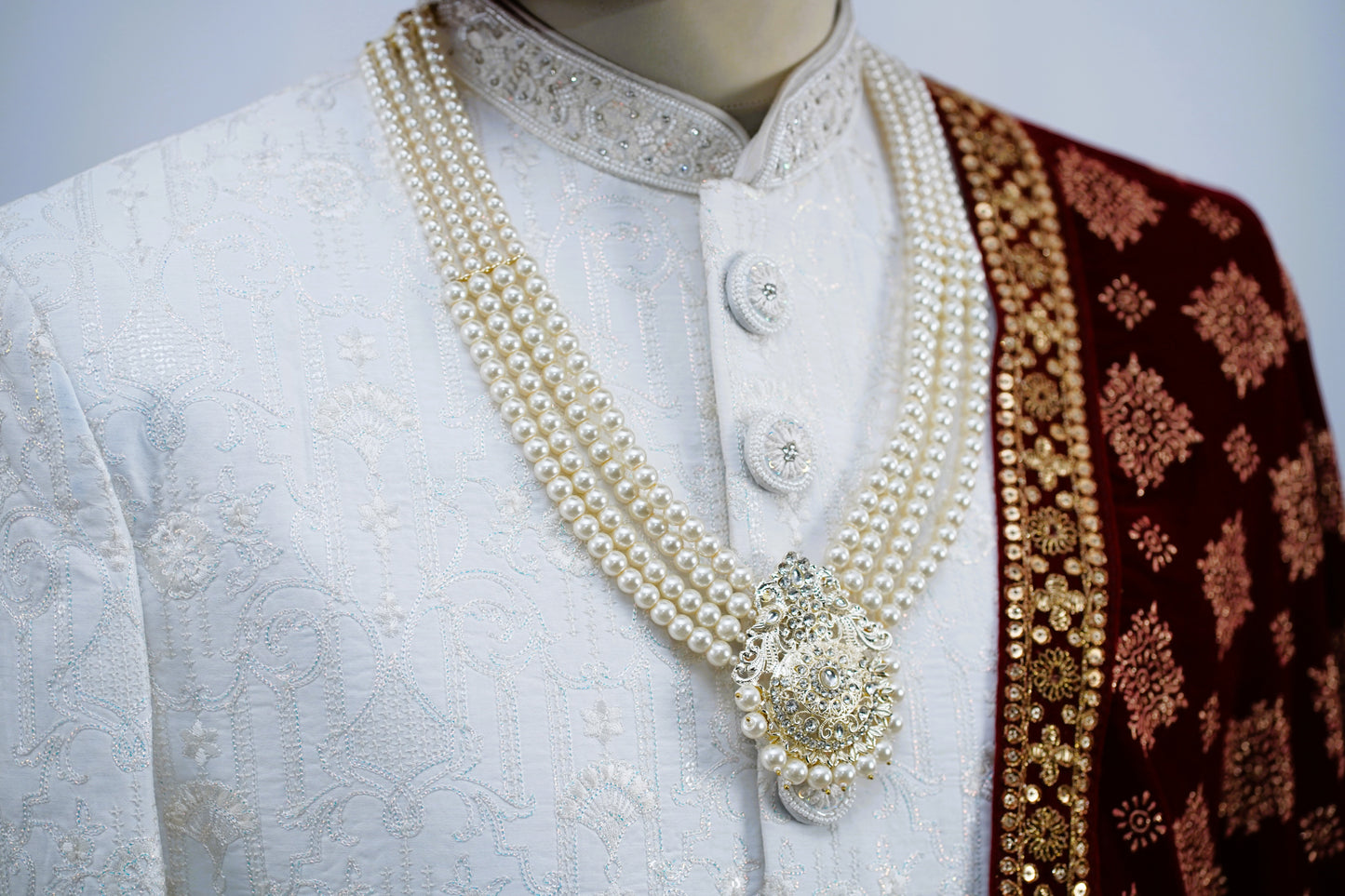 White Sherwani
