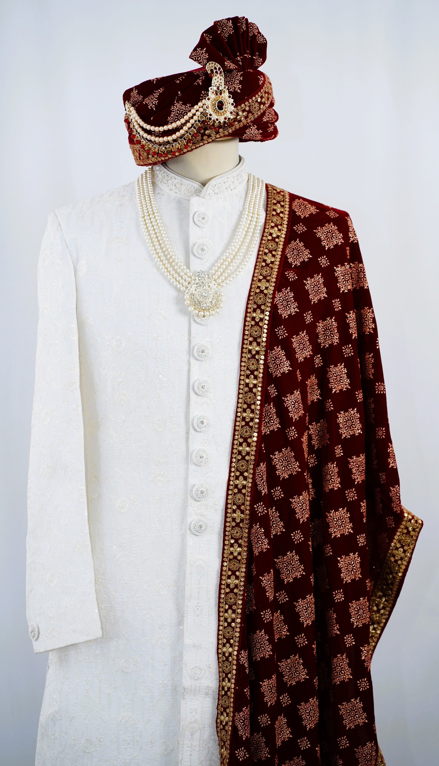 White Sherwani