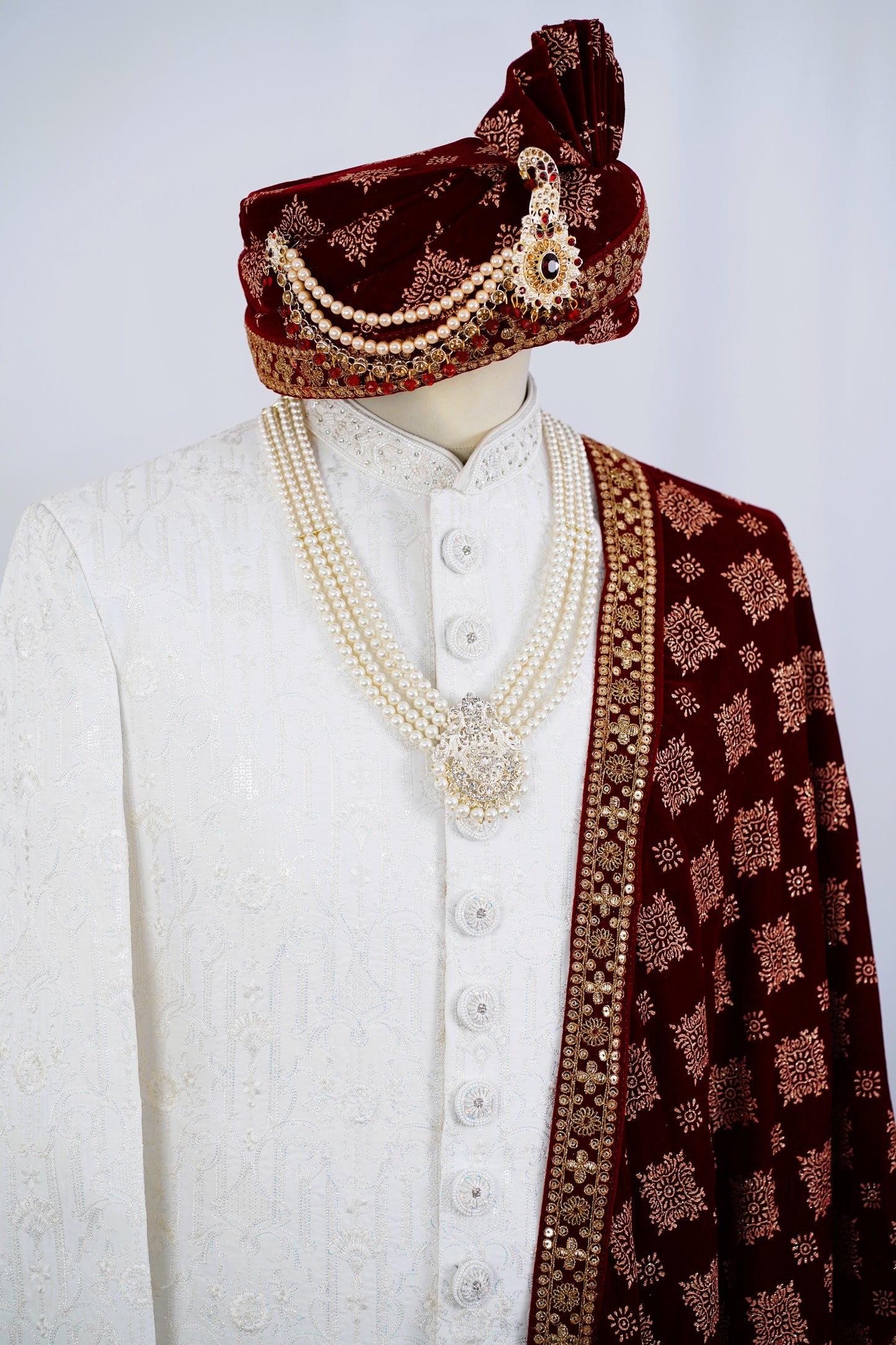 White Sherwani