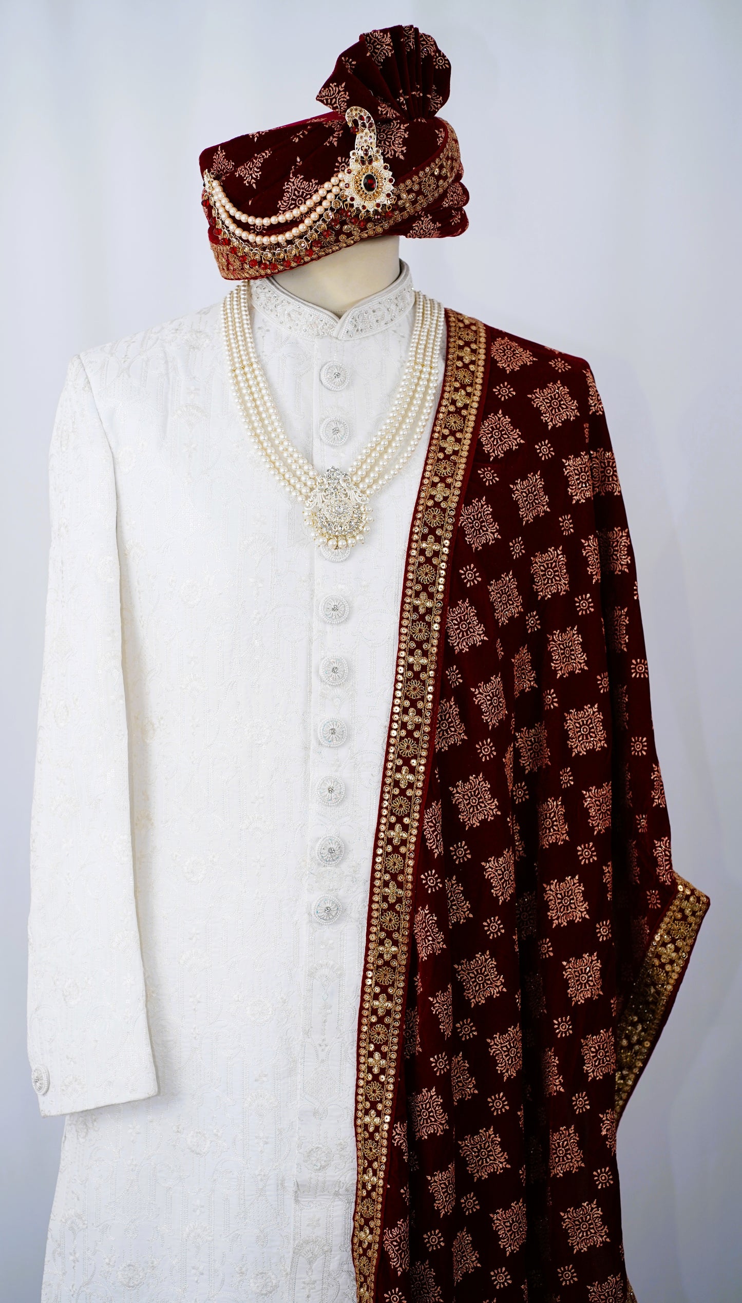 White Sherwani