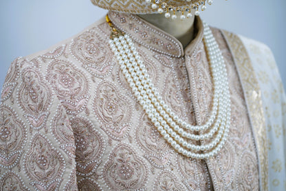Majestic Sovereign Rose Gold Sherwani