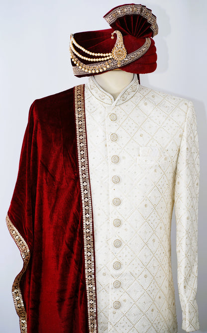 Off White Sherwani