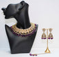 Gold & Purple Necklace Set