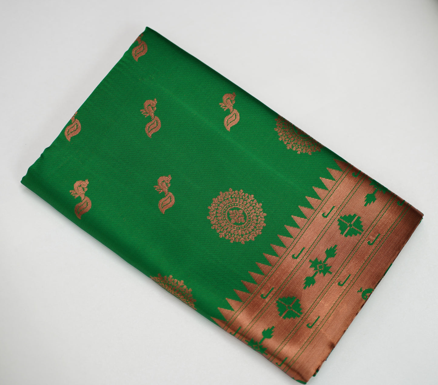 Dark Spring Green Saree