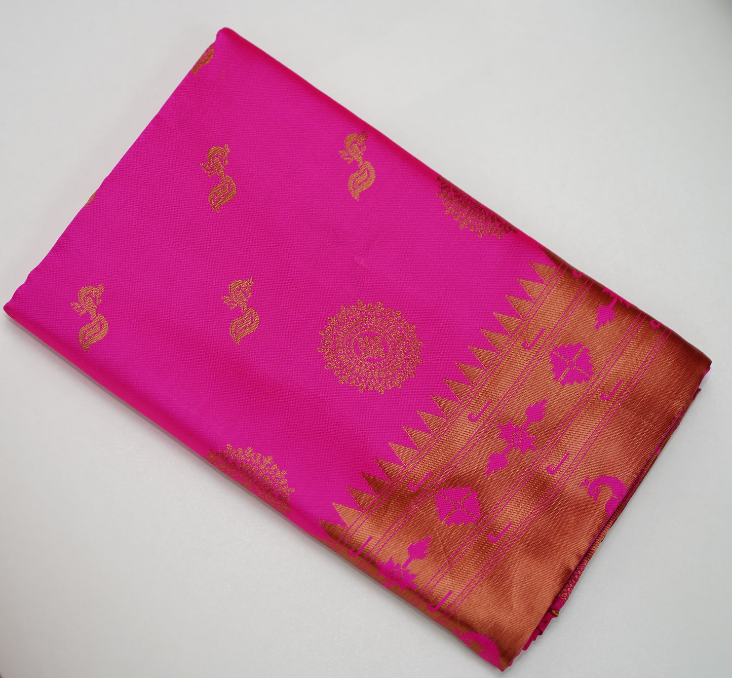 Vivid Cerise Saree