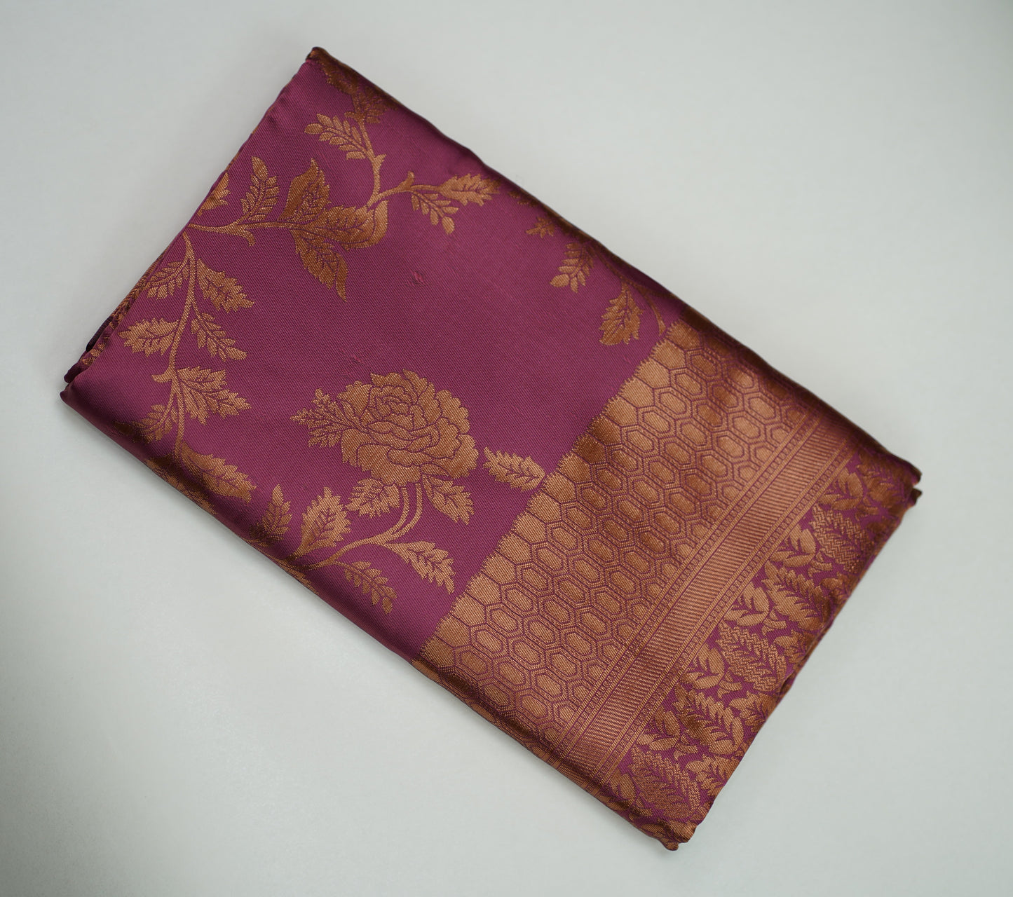 Old Mauve & Copper Saree