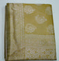 Dark Tan & Silver Saree