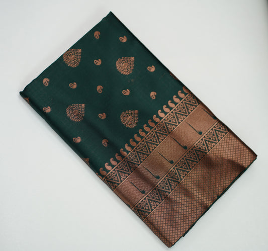 Dark Green Saree